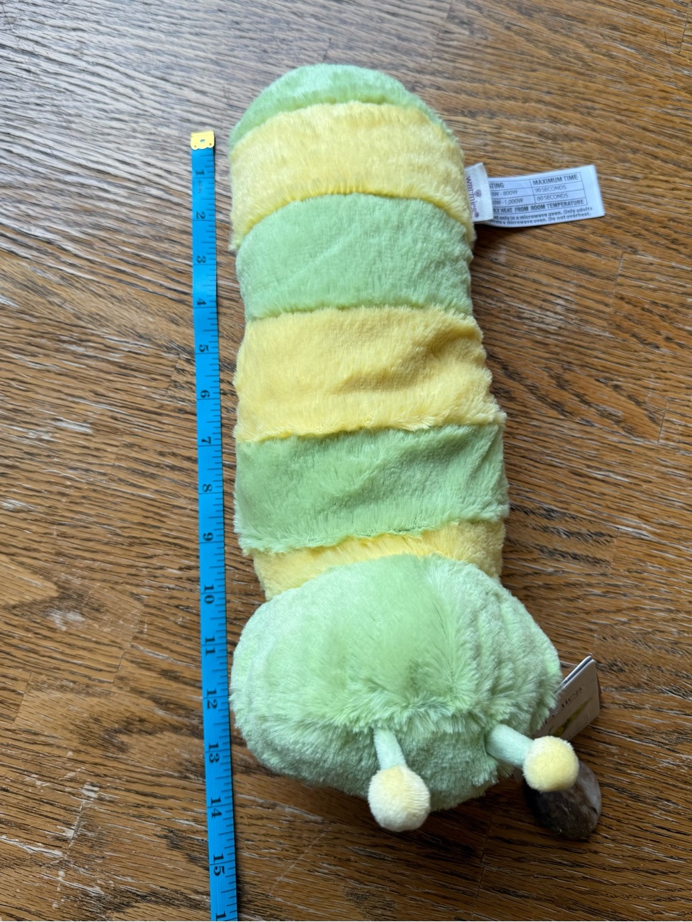 NWT Full size Caterpillar Warmies Yellow/Green - Picture 4 of 10